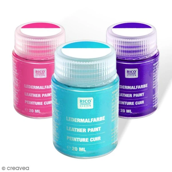 Peinture cuir - 20 ml Rico Design Peinture Cuir - 20 Ml -Creavea Shop peinture cuir 20 ml p