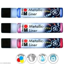 Marabu Peinture Acrylique Métallisée Peinture Metallic Liner 25 Ml