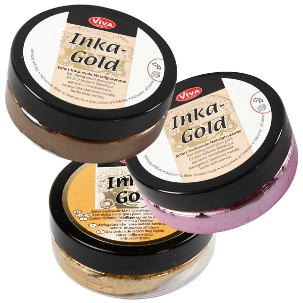 Viva Decor Peinture Acrylique Métallisée Peinture Métallique Inka-Gold - 50 Ml - Plusieurs Coloris Disponibles 3 Viva Decor Peinture Acrylique Métallisée Peinture Métallique Inka-Gold - 50 Ml - Plusieurs Coloris Disponibles