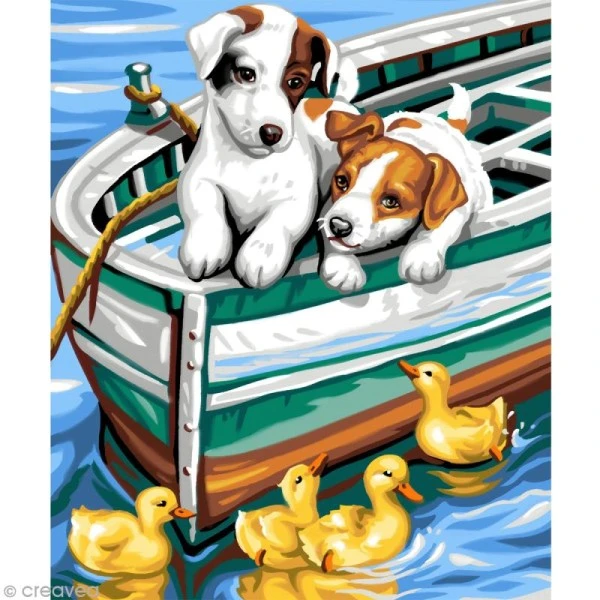 KSG Peinture Numéro - Chiens Et Canards 3 KSG Peinture Numéro - Chiens Et Canards