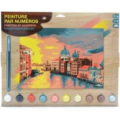 OZ International Peinture Numéro Peinture Par Numéros - Venise - 35,5 X 27,9 Cm