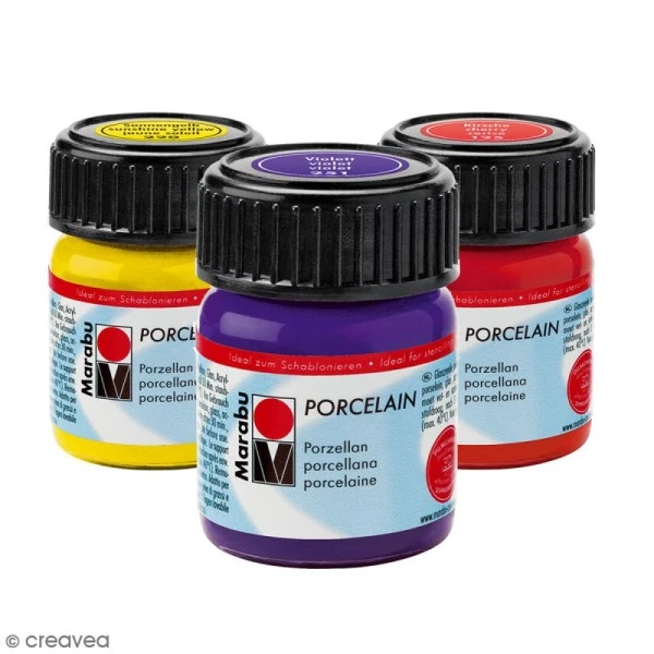 Peinture porcelaine - 15 ml Marabu Peinture Porcelaine - 15 Ml -Creavea Shop peinture porcelaine 15 ml p