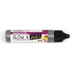 Graine Créative Kit Peinture Peinture Slow & Art - Argent Nacré - 30 Ml
