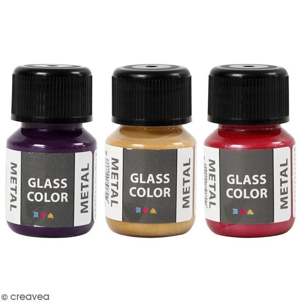 Creativ Company Peinture Verre Peinture Sur Verre A-Color Glass - Plusieurs Coloris à Effet Métallisé - 35 Ml 3 Creativ Company Peinture Verre Peinture Sur Verre A-Color Glass - Plusieurs Coloris à Effet Métallisé - 35 Ml