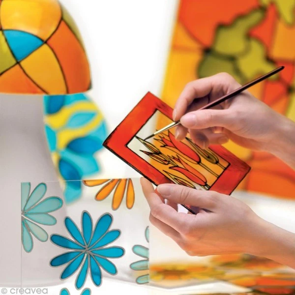 Pébéo Peinture Verre Peinture Sur Verre V160 Effet Dépoli - 45 Ml 6 Pébéo Peinture Verre Peinture Sur Verre V160 Effet Dépoli - 45 Ml – Image 4