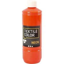 Creativ Company Peinture Tissu Textile Color Peinture Textile Fluo 500 Ml - Orange Néon