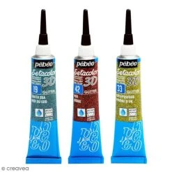 Pébéo Peinture Tissu Setacolor 3D - Glitter - 20 Ml
