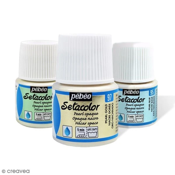 Peinture Tissu Setacolor Pébéo - Nacré Opaque 45 Ml 3 Peinture Tissu Setacolor Pébéo - Nacré Opaque 45 Ml