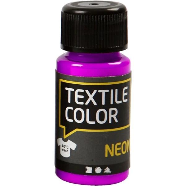 Creativ Company Peinture Tissu Textile Color Neon - Violet Fluo - 50 Ml 3 Creativ Company Peinture Tissu Textile Color Neon - Violet Fluo - 50 Ml