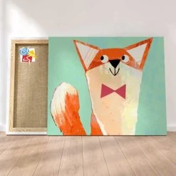 Peinture Par Numéros Peinture Numéro Petit Renard Au Noeud Papillon