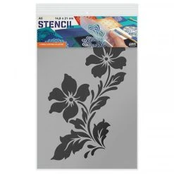 Accessoires Bombes De Peinture Pochoir A5 - Motif Fleurs - Qbix