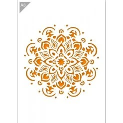 Accessoires Bombes De Peinture Pochoir Mandala Format A3 Décoration Peinture QBIX