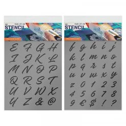 Accessoires Bombes De Peinture Pochoirs A4 Lettres Et Chiffres - Ecriture Décorative - Qbix