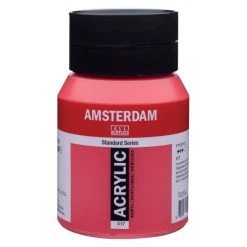Set Peinture Acrylique Pot Peinture Acrylique 500ml Amsterdam Rouge Transparent Moyen