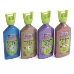 Kit Peinture Set 4 Flacons 100 Ml Diam's 3D - Pailleté