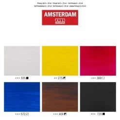 Set Peinture Acrylique Set De 6 Tubes De Peinture Acrylique Amsterdam 20ml Couleurs Primaires 8 Set Peinture Acrylique Set De 6 Tubes De Peinture Acrylique Amsterdam 20ml Couleurs Primaires -Creavea Shop set de 6 tubes de peinture acrylique amsterdam 20ml couleurs primaires p 3