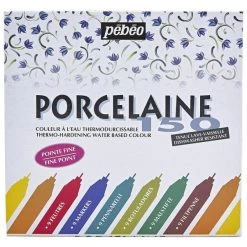 Pébéo Feutre Porcelaine Set De Feutres Porcelaine P150 - Pointe Fine 0,7 Mm - 9 Pcs
