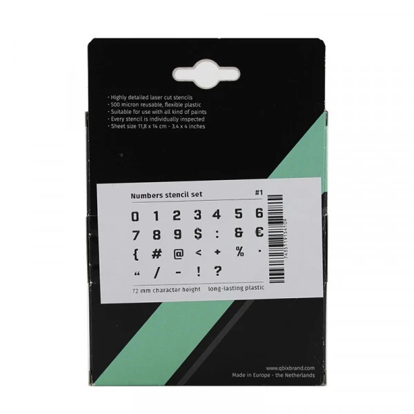 Accessoires Bombes De Peinture Set De Pochoirs 7 Cm - Chiffres Et Caractères Spéciaux N 1 - Qbix 4 Accessoires Bombes De Peinture Set De Pochoirs 7 Cm - Chiffres Et Caractères Spéciaux N 1 - Qbix – Image 2