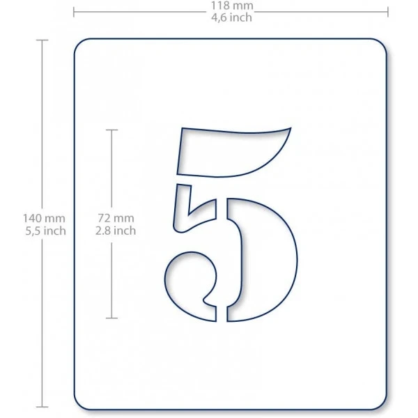 Accessoires Bombes De Peinture Set De Pochoirs 7 Cm - Chiffres Et Caractères Spéciaux N 2 - Qbix 5 Accessoires Bombes De Peinture Set De Pochoirs 7 Cm - Chiffres Et Caractères Spéciaux N 2 - Qbix – Image 3