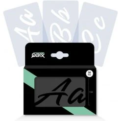 Accessoires Bombes De Peinture Set De Pochoirs 7 Cm - Lettres Décoratives 64 Caractères - Qbix