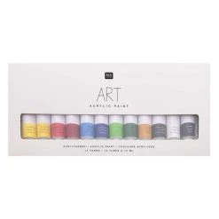 Rico Design Set Peinture Acrylique - Basique - 12 X 12 Ml