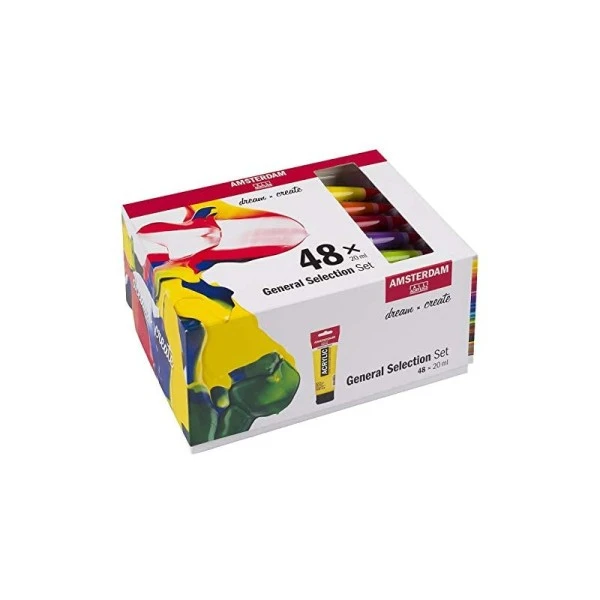 Royal Talens Set Peinture Acrylique De 48 Tubes - Amsterdam 3 Royal Talens Set Peinture Acrylique De 48 Tubes - Amsterdam