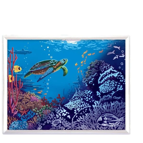 Czech Beads Exclusive Peinture Pailletée Sous L'Eau De La Mer De Lune Peinture Par Numéro Kit De Bricolage, Lueur Dans L'Obscurité Ensemble, 3 Czech Beads Exclusive Peinture Pailletée Sous L'Eau De La Mer De Lune Peinture Par Numéro Kit De Bricolage, Lueur Dans L'Obscurité Ensemble,