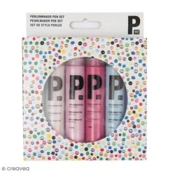 Rico Design Feutre Textile Stylo Perles 3D - Pâle - 6 Pcs