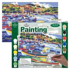 Royal & Langnickel Kit Peinture Tableau Peinture Par Numéros "Bateaux De Pêche Méditerranéens"