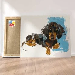 Peinture Par Numéros Peinture Numéro Teckel Noir