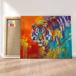 Peinture Par Numéros Peinture Numéro Tigre Coloré