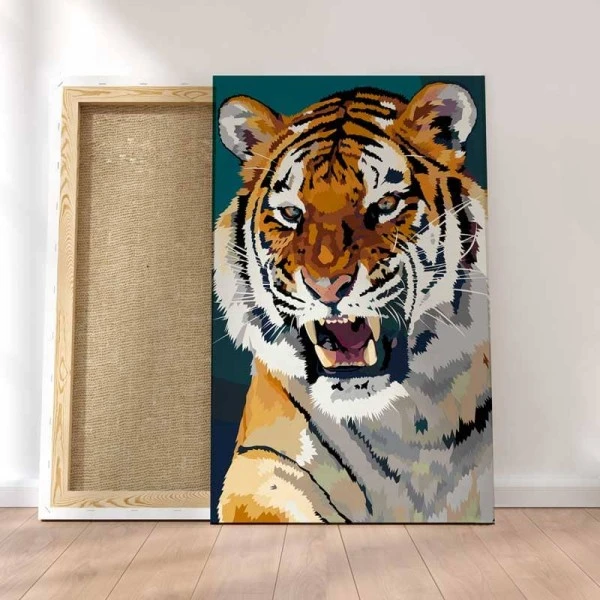 Peinture Par Numéros Peinture Numéro Tigre En Colère 3 Peinture Par Numéros Peinture Numéro Tigre En Colère