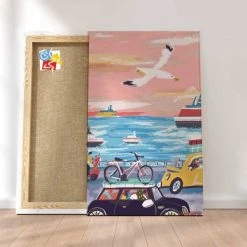 Peinture Par Numéros Peinture Numéro Trafic Sur Le Bord De Mer