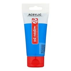 Royal Talens Set Peinture Acrylique Tube De Peinture Acrylique Art Creation Talens 75ml Cyan Primaire