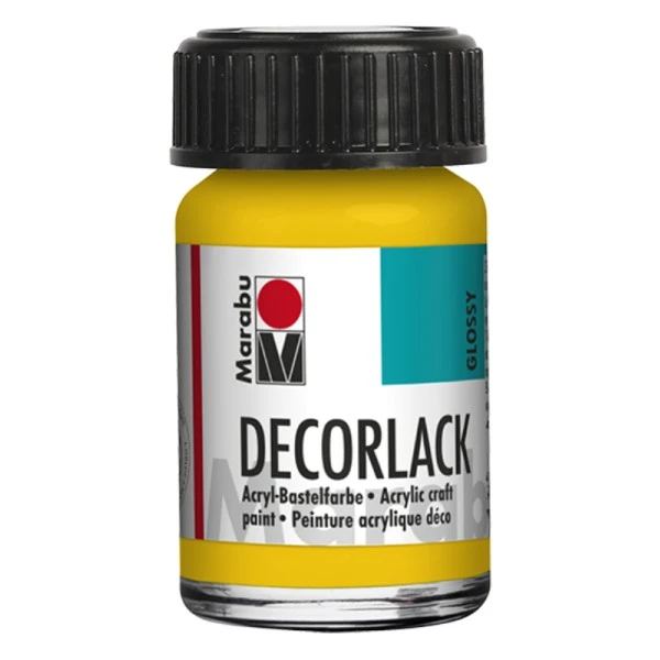 Marabu Peinture Acrylique Vernis Acrylique "Decorlack" - 15 Ml - Jaune Moyen 3 Marabu Peinture Acrylique Vernis Acrylique "Decorlack" - 15 Ml - Jaune Moyen