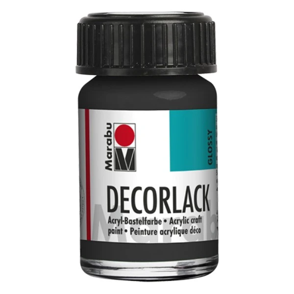 Marabu Peinture Acrylique Vernis Acrylique "Decorlack" - 15 Ml - Noir 3 Marabu Peinture Acrylique Vernis Acrylique "Decorlack" - 15 Ml - Noir