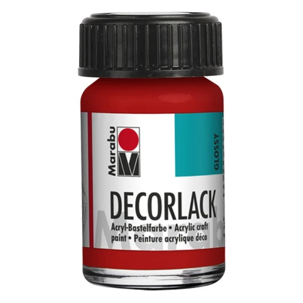 Vernis acrylique "Decorlack" - 15 ml - Rouge géranium Marabu Peinture Acrylique Vernis Acrylique "Decorlack" - 15 Ml - Rouge Géranium -Creavea Shop vernis acrylique decorlack 15 ml rouge geranium p