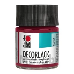 Marabu Peinture Acrylique Vernis Acrylique "Decorlack" - 50 Ml - Rouge Carmin