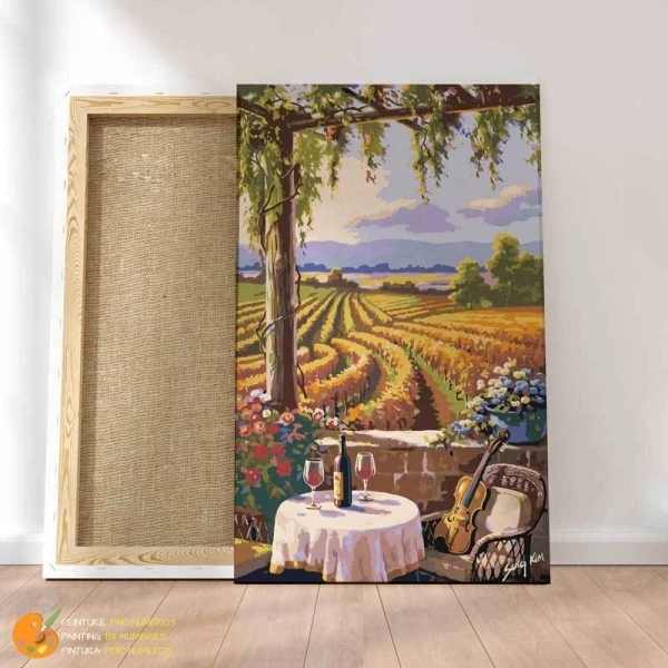 Peinture Par Numéros Peinture Numéro Vignoble Et Violon 3 Peinture Par Numéros Peinture Numéro Vignoble Et Violon