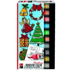 Marabu Peinture Window Color Window Color "X-Mas" - Kit De 10 X 25 Ml